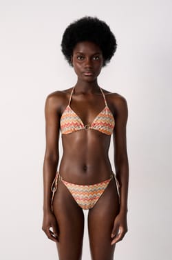 Glittery Tie-Side Bikini Bottom;${refinementColor}