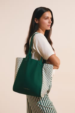 Printed Cotton Tote Bag;${refinementColor}