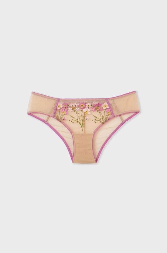 Embroidered Tulle Hipster;${refinementColor}