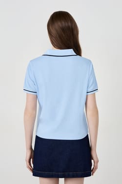 Polo manches courtes en coton;${refinementColor}