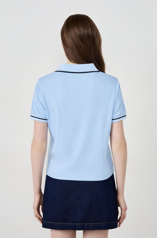 Polo manches courtes en coton;${refinementColor}