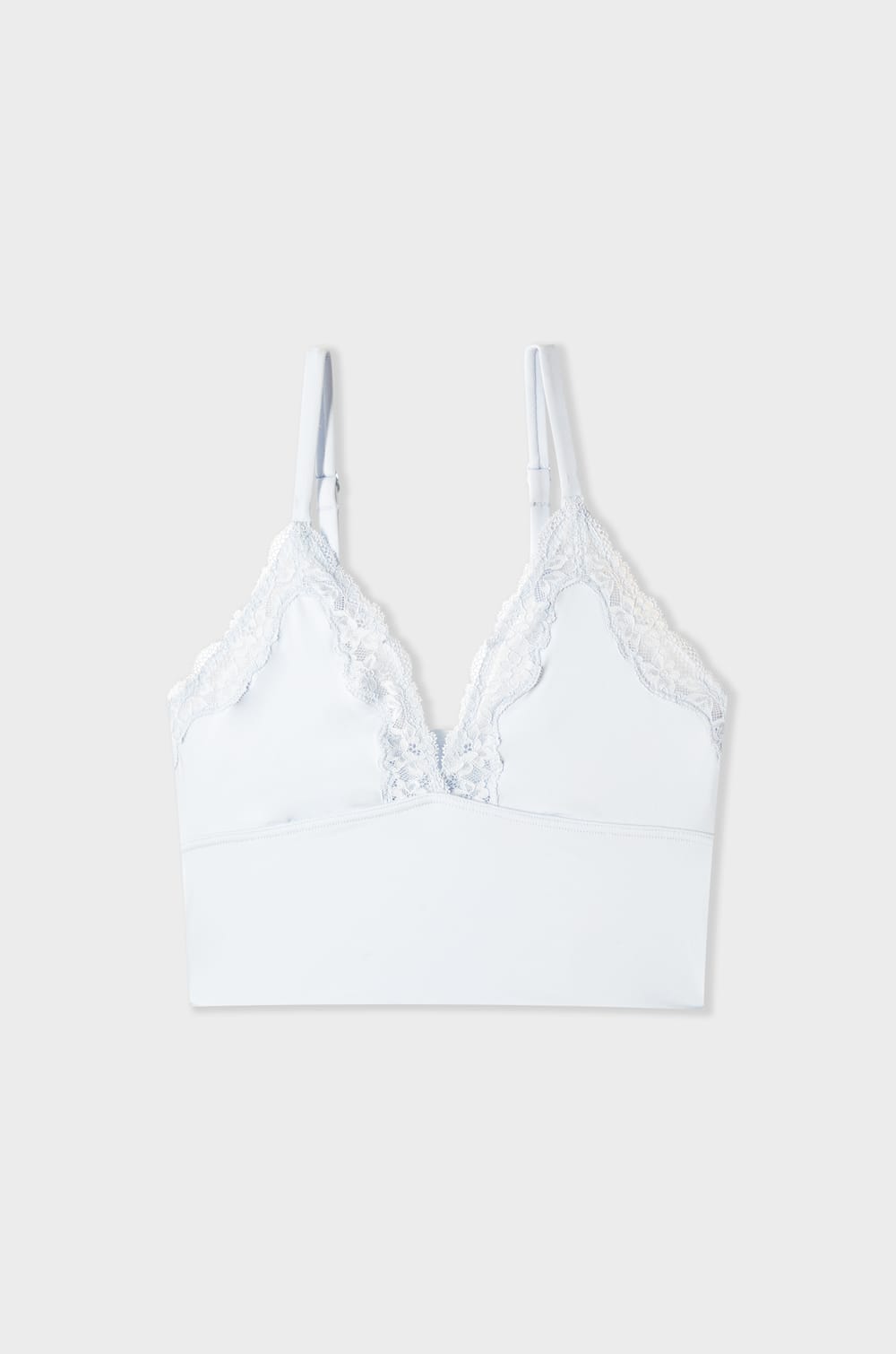 Triangle Bra in Microfibre and Lace;${refinementColor}