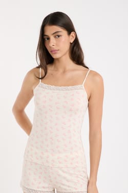 Camisole with lace details;${refinementColor}