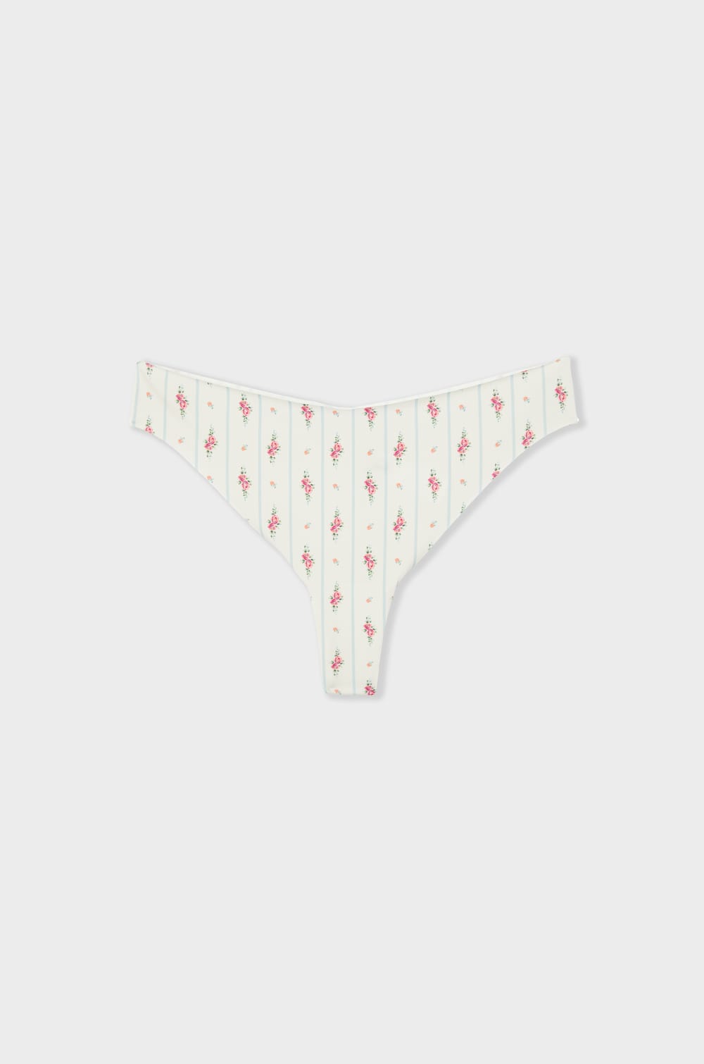 Tanga en microfibre sans couture &agrave; motifs;${refinementColor}