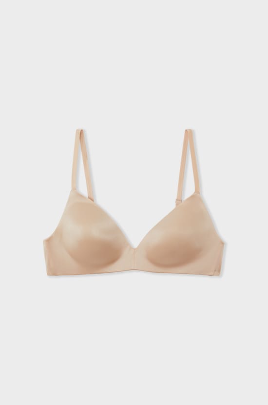 Soutien-gorge triangle effet brillant;${refinementColor}
