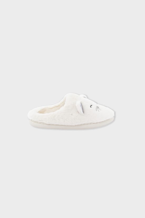 Chaussons mules en fausse fourrure;${refinementColor}
