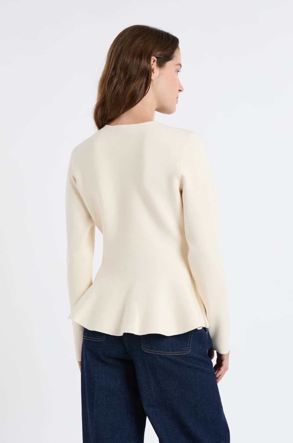 Top &agrave; manches longues avec boutons dor&eacute;s;${refinementColor}