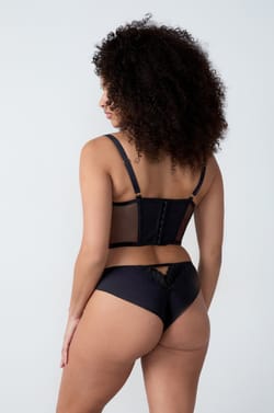 Soutien-gorge bustier coques fines tulle et broderie;${refinementColor}