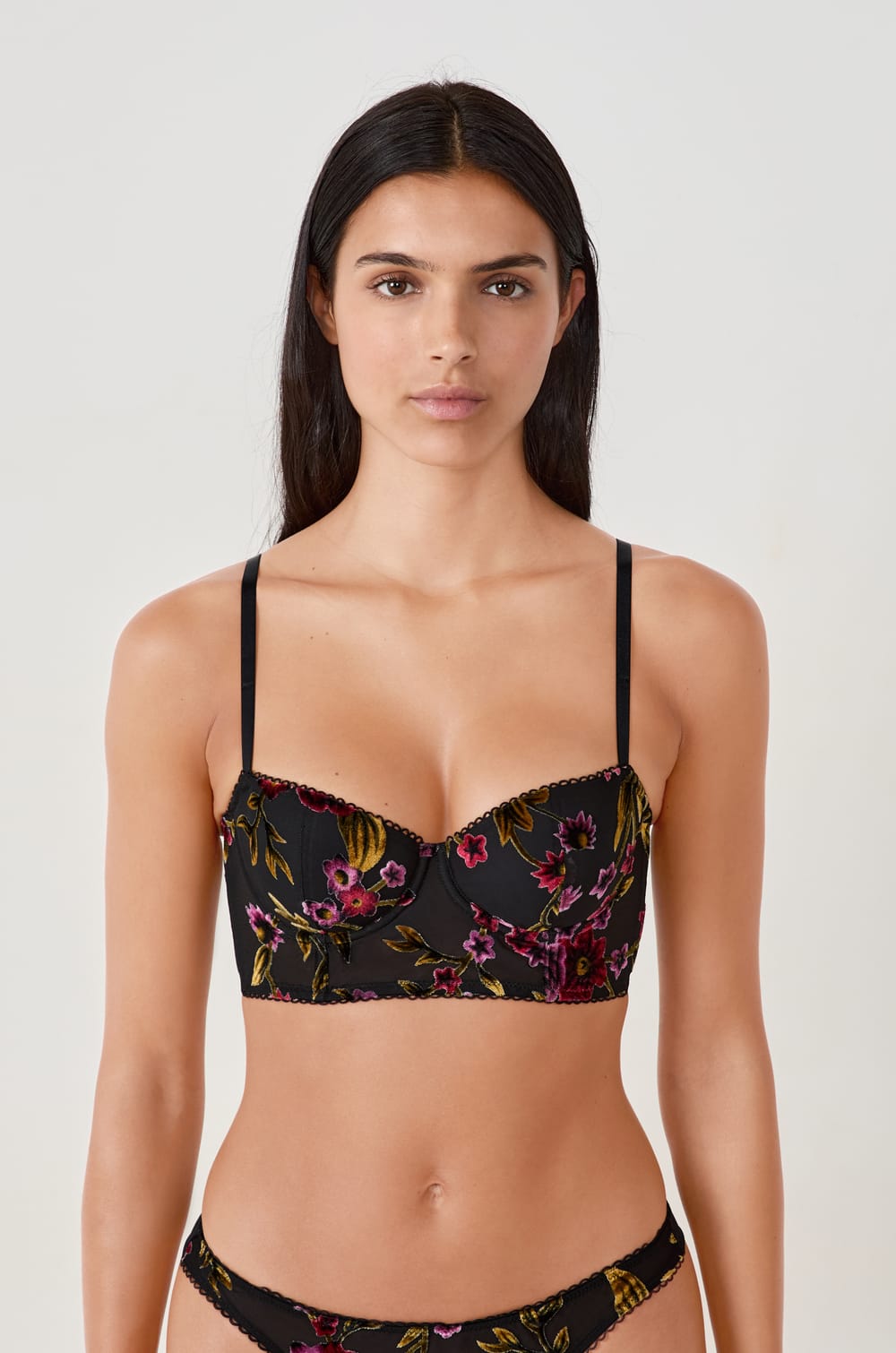 Soutien-gorge bustier à imprimés;${refinementColor}