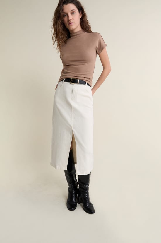 Long Denim Skirt;${refinementColor}