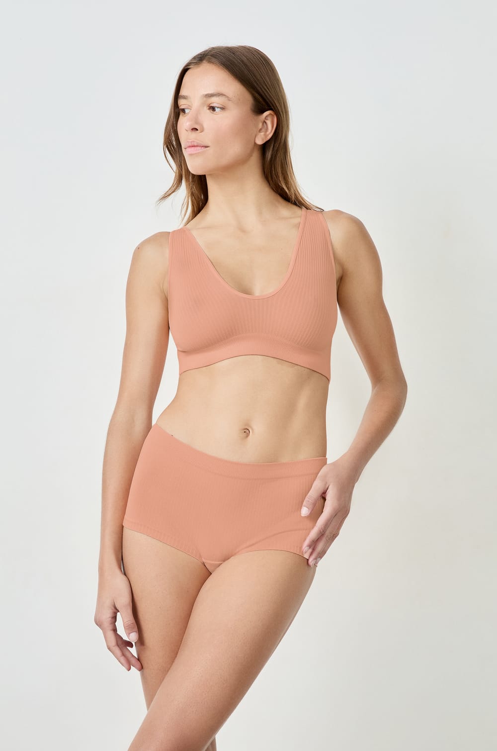 Ribbed Boyshort;${refinementColor}