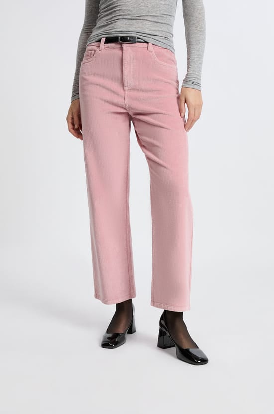 Pantalon en coton effet velours;${refinementColor}