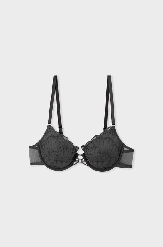 Bra No.4 - The Lightly Lined in Floral Embroidery;${refinementColor}