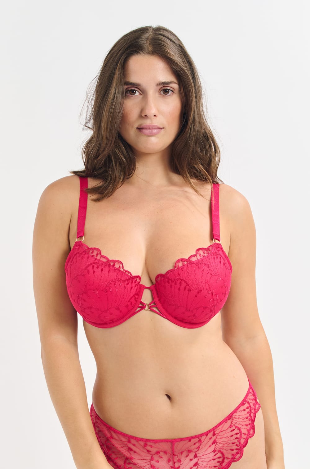 Soutien-gorge N.4 - Le coques fines en broderie florale;${refinementColor}