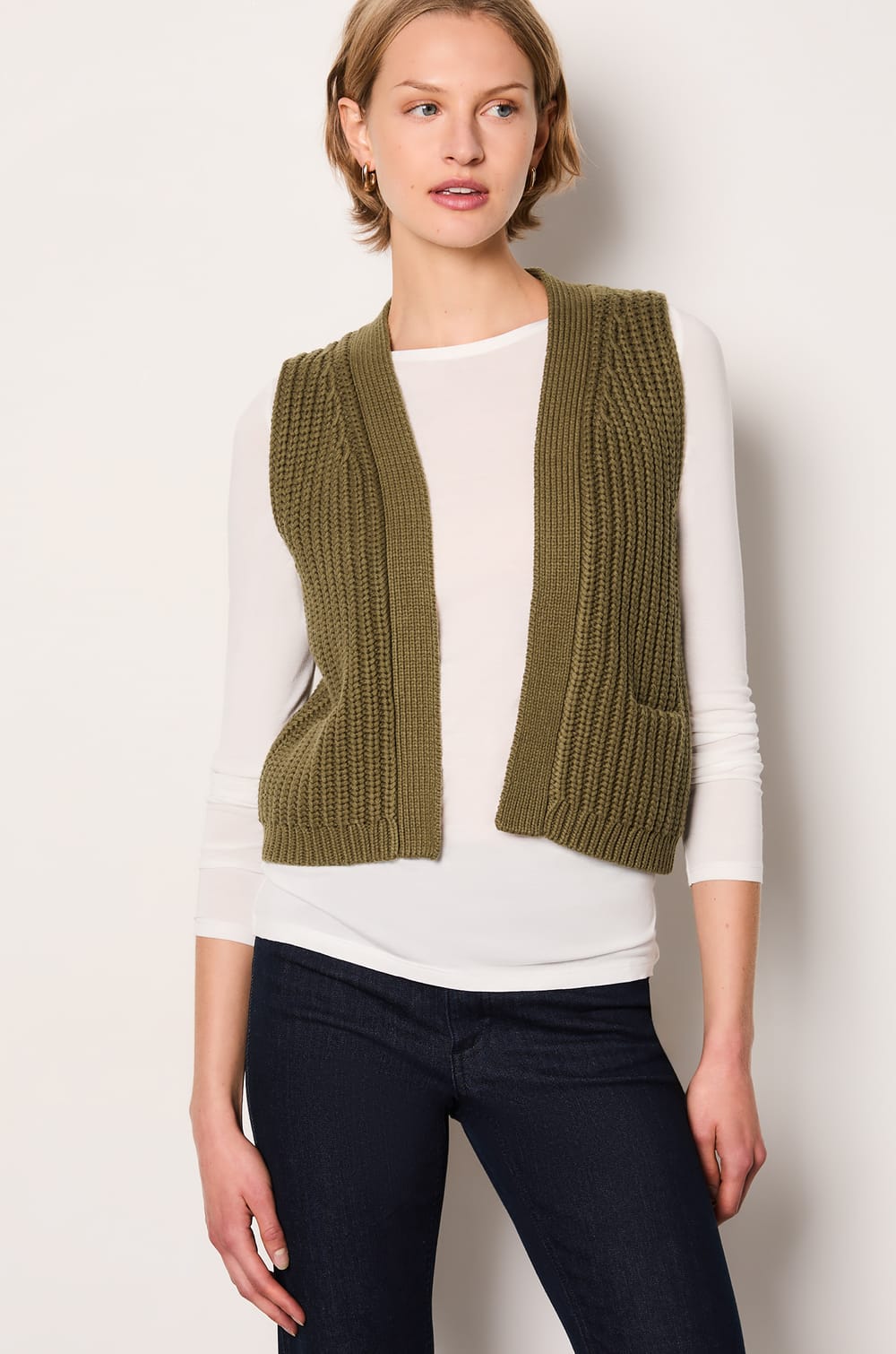Sleeveless Cardigan;${refinementColor}
