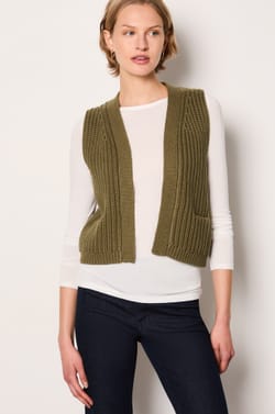 Sleeveless Cardigan;${refinementColor}