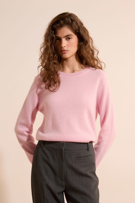 Pull col rond 100% cachemire;${refinementColor}