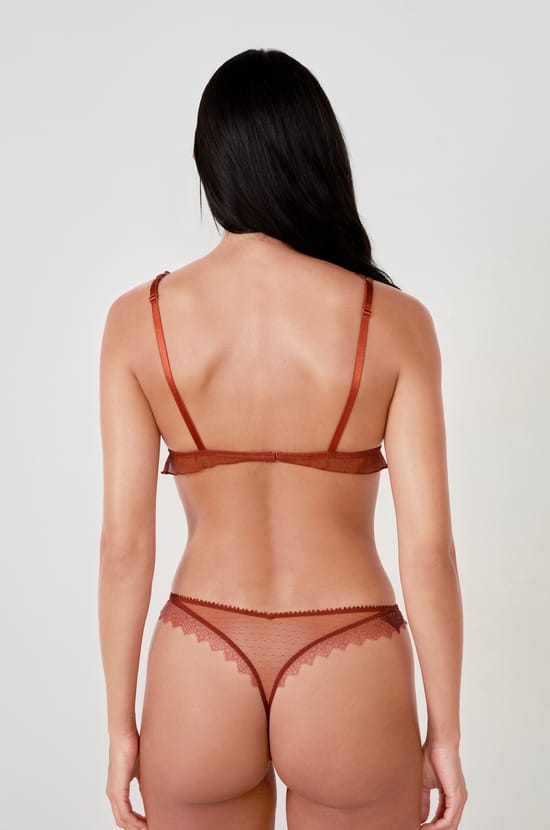 Soutien-gorge triangle en dentelle;${refinementColor}