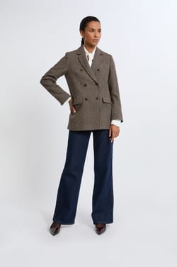 Chaqueta blazer a cuadros;${refinementColor}