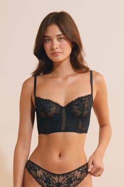 Soutien-gorge bustier avec broderie;${refinementColor}