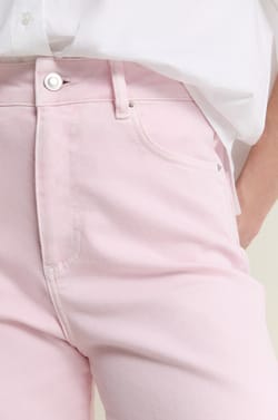 Pantalon droit taille haute;${refinementColor}