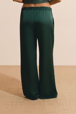 Pantalon de pyjama satin&eacute;;${refinementColor}