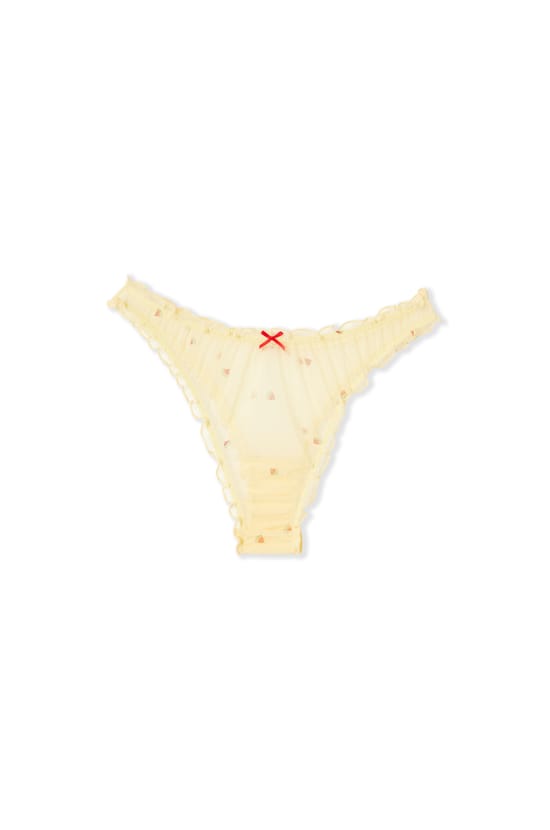 Tanga in Printed Tulle;${refinementColor}