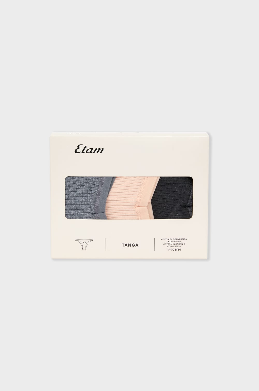 Pack of 3 Cotton Tangas;${refinementColor}