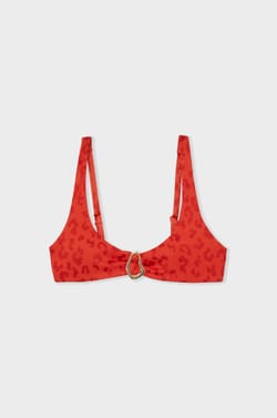 Bikini Top Triangle Jacquard Effect;${refinementColor}