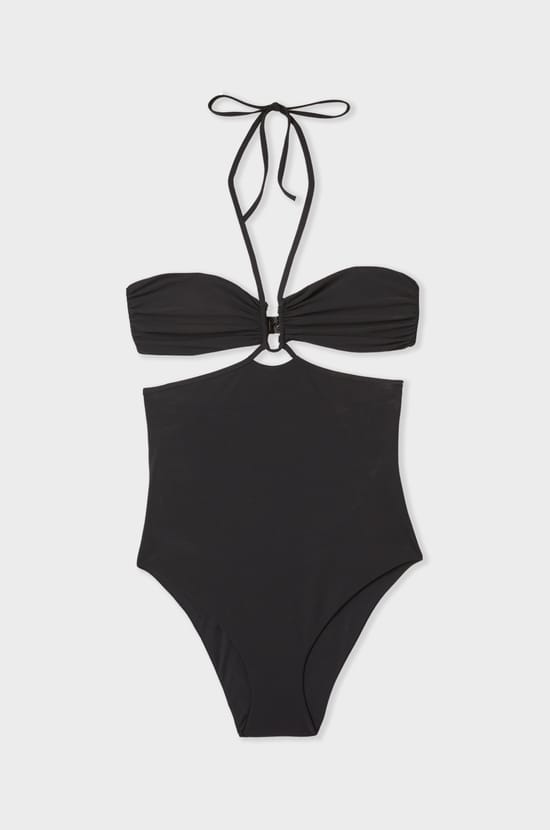 One-Piece Swimsuit With Cutouts;${refinementColor}