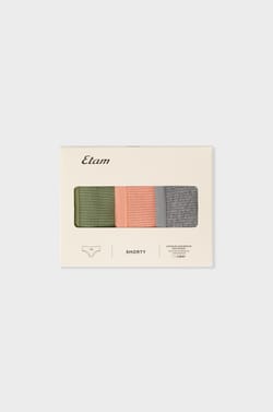 Pack of 3 Cotton Boyshorts;${refinementColor}