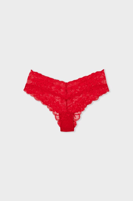 V-shape Lace Hipster;${refinementColor}