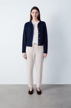 Tie-waist cigarette trousers;${refinementColor}