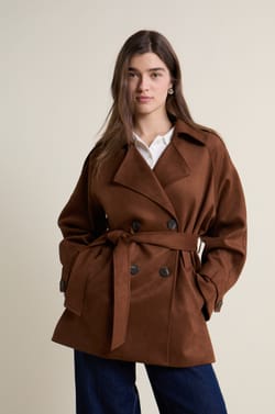 Trench mi-long ceintur&eacute;;${refinementColor}