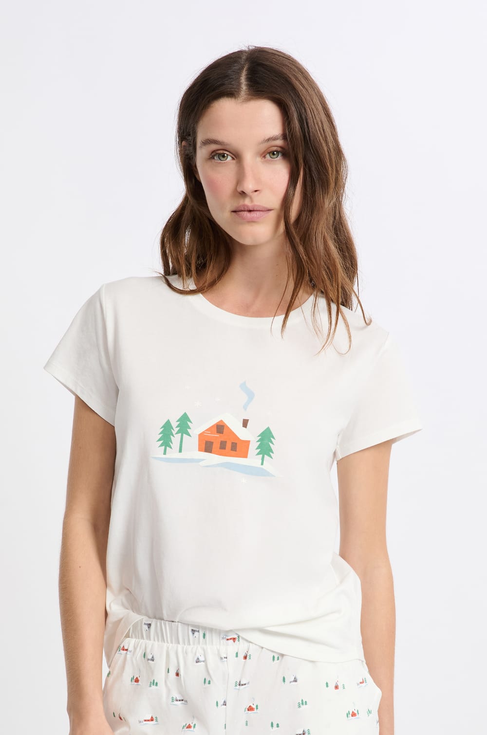 2-Piece Cotton Pajamas;${refinementColor}