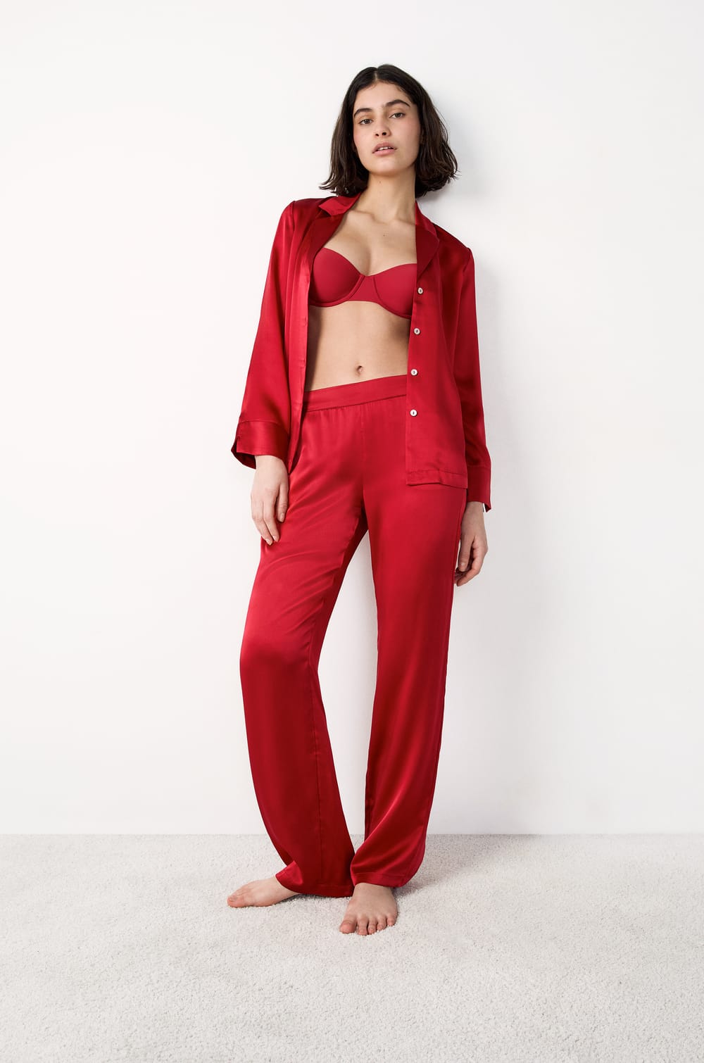 Silk Pyjama Trousers;${refinementColor}