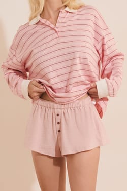 Katoenen pyjamashort met ruitjes;${refinementColor}