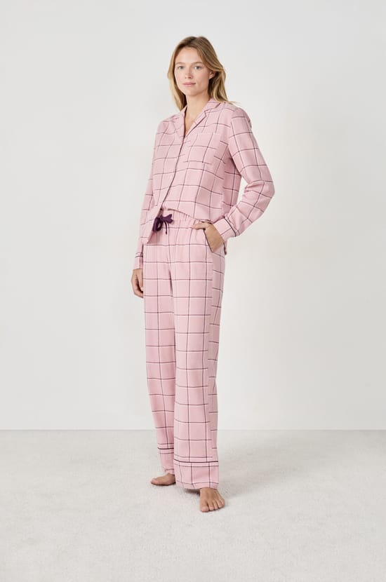 Pantalon de pyjama à carreaux;${refinementColor}