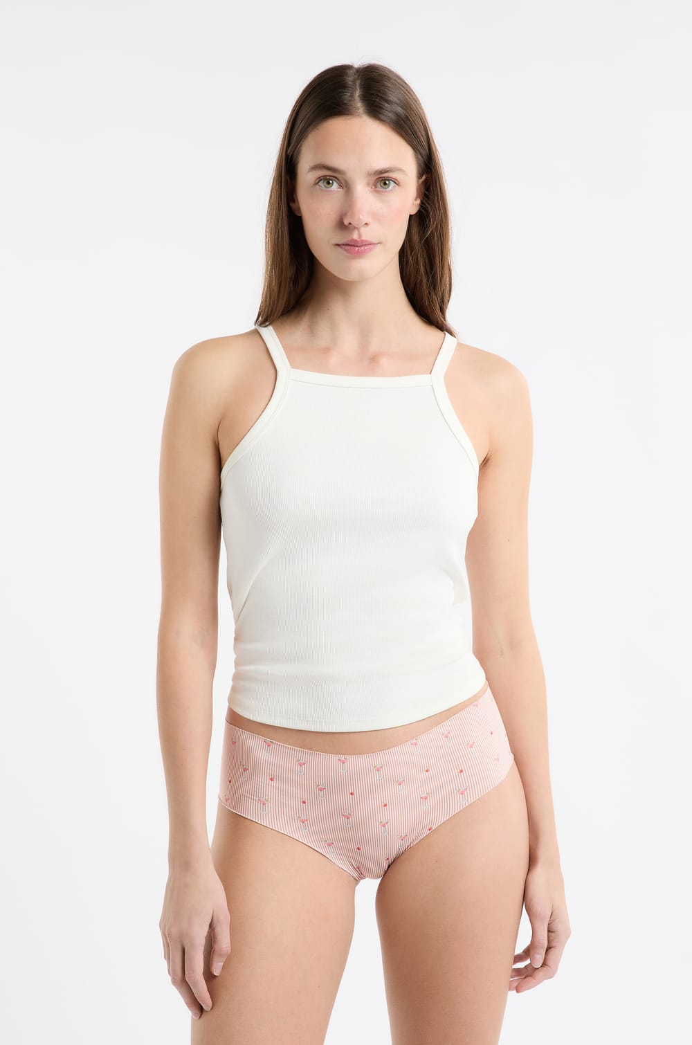 Hipster en microfibre sans couture &agrave; motifs;${refinementColor}