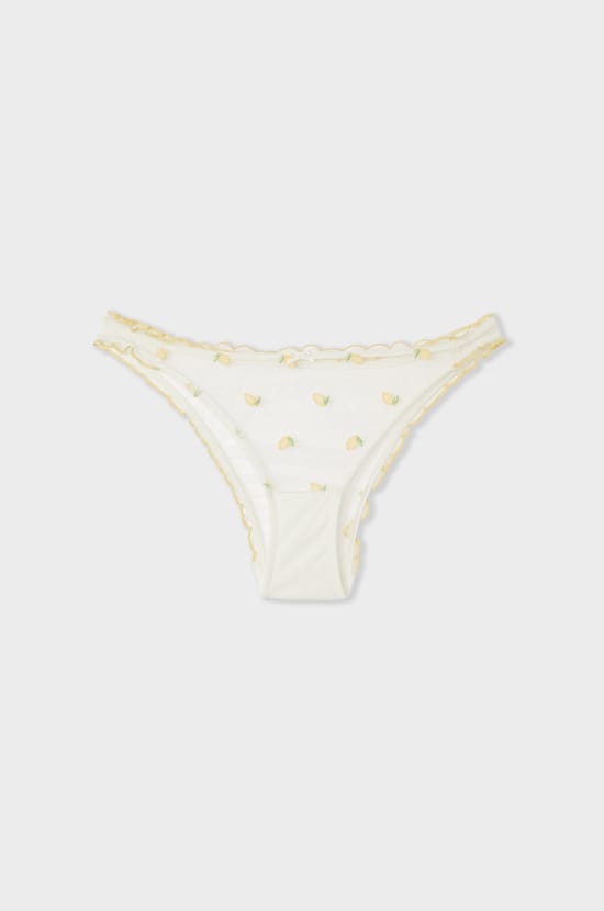Tanga mit Zitronen-Stickerei;${refinementColor}