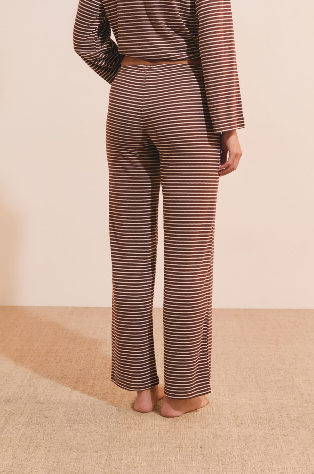 Pantalon de pyjama &agrave; rayures avec cordon de serrage;${refinementColor}