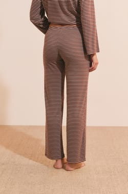 Pantalon de pyjama &agrave; rayures avec cordon de serrage;${refinementColor}