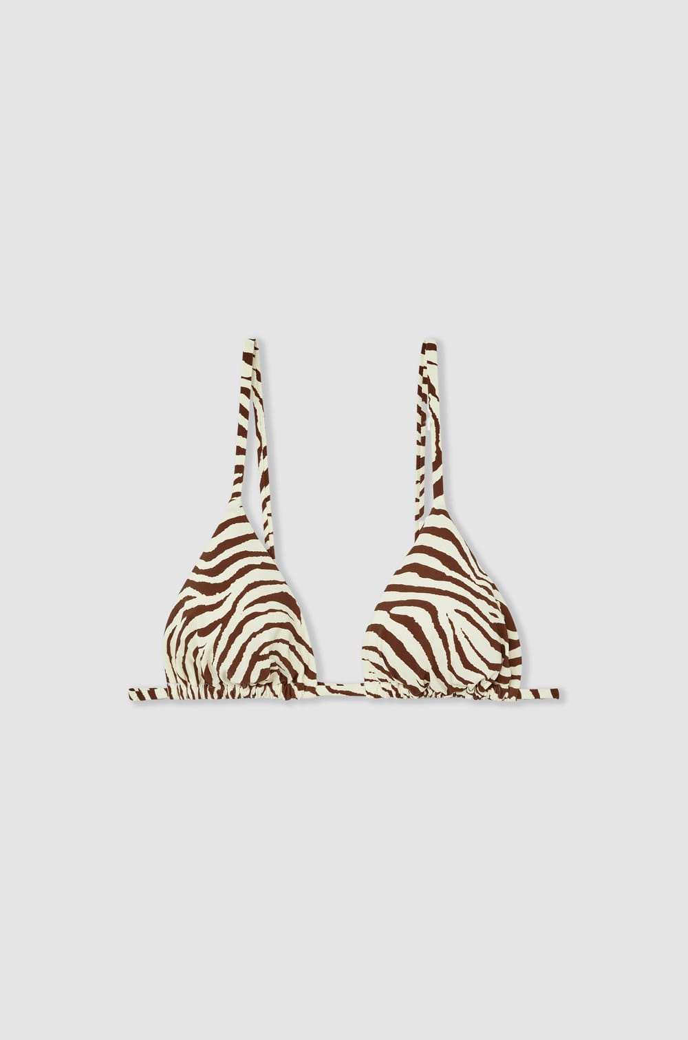 Zebra Print Triangle Bikini Top;${refinementColor}