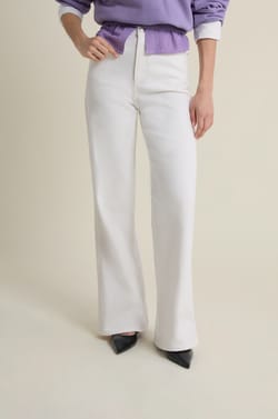 Pantalon droit taille haute;${refinementColor}