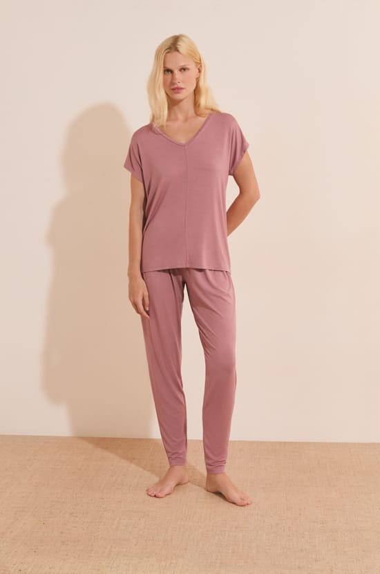 Pantalon de pyjama &eacute;lastiqu&eacute;;${refinementColor}