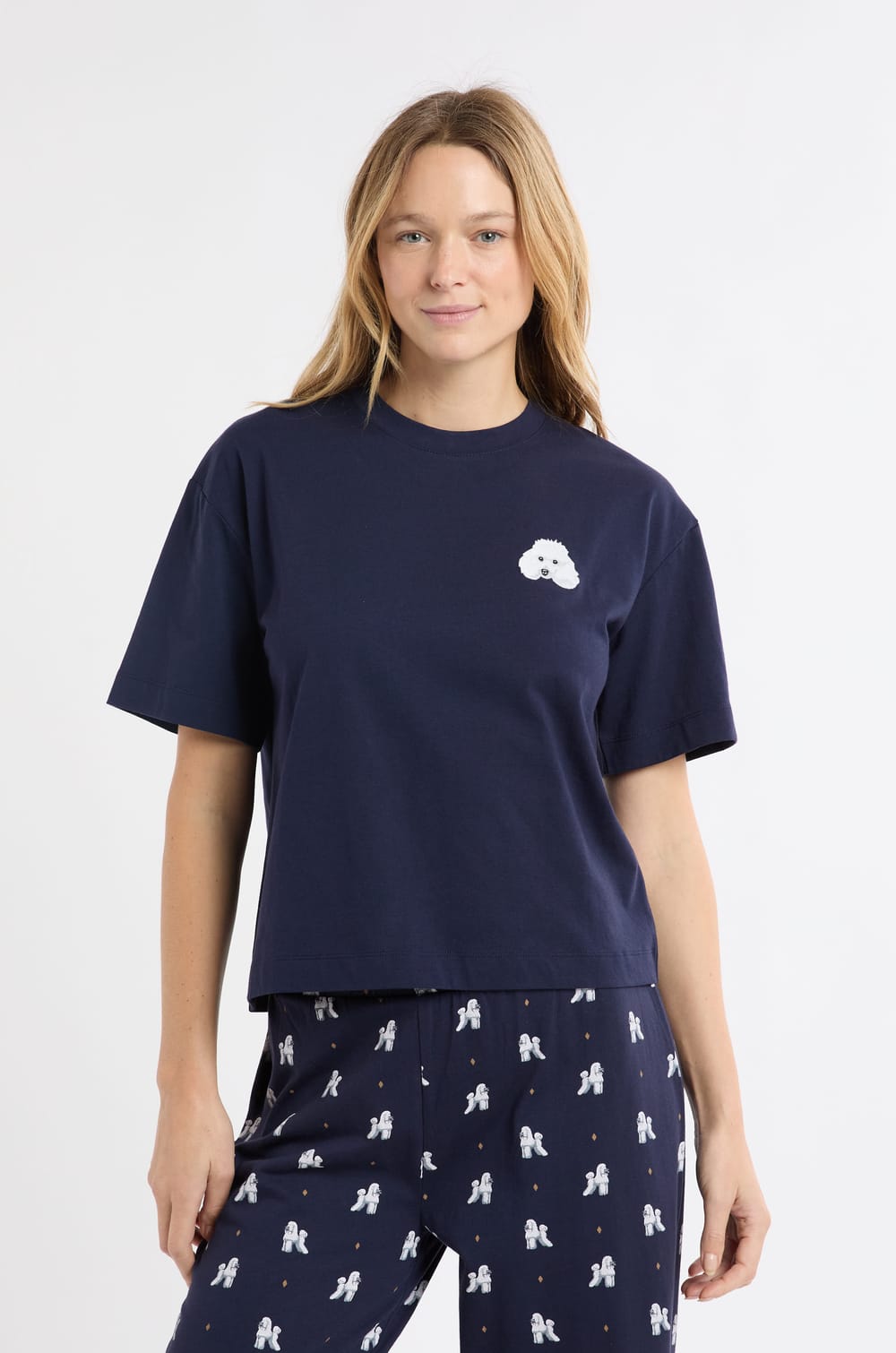 Ensemble de pyjama 2 pièces à motifs chiens;${refinementColor}