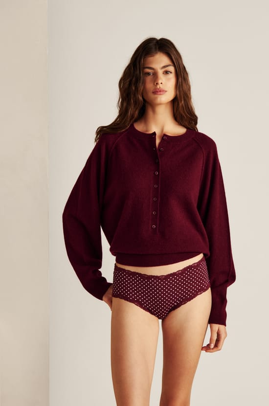 Shorty avec d&eacute;tails dentelle;${refinementColor}
