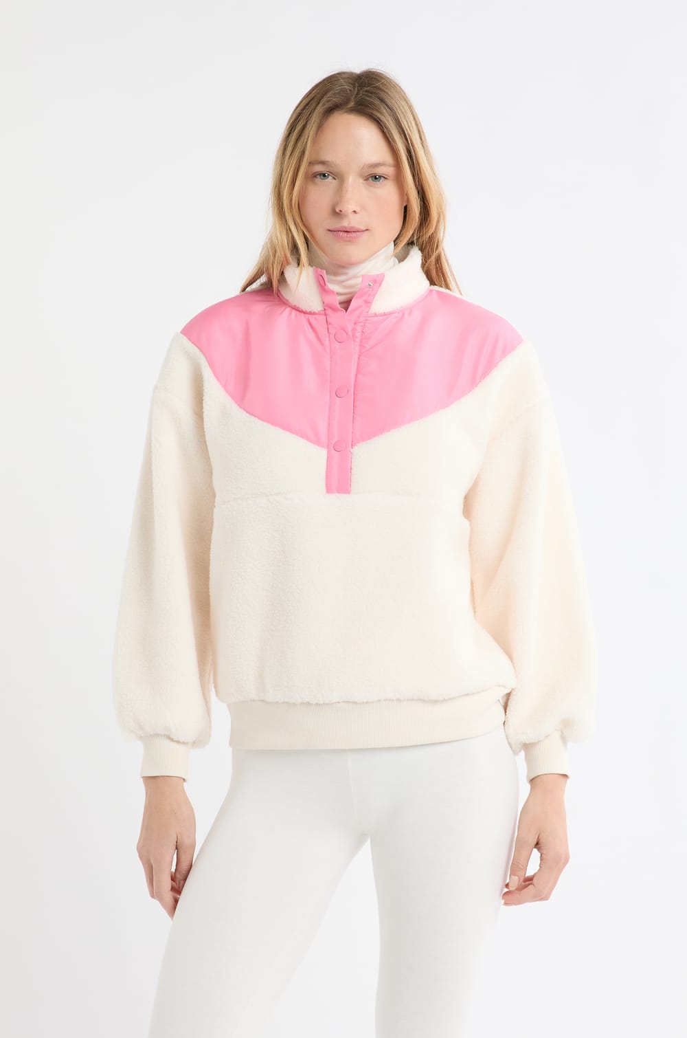 Sweatshirt effet polaire;${refinementColor}