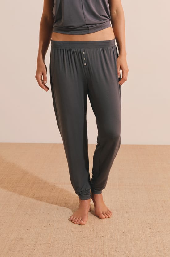 Pantal&oacute;n de pijama liso de modal;${refinementColor}