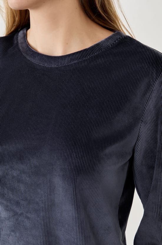 Sudadera con efecto terciopelo;${refinementColor}